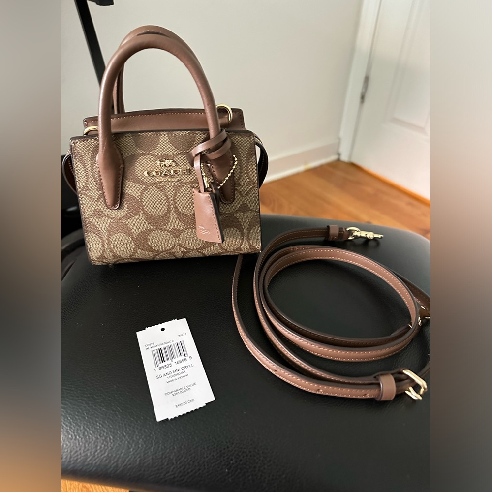 ANDREA MINI CARRYALL IN SIGNATURE CANVAS